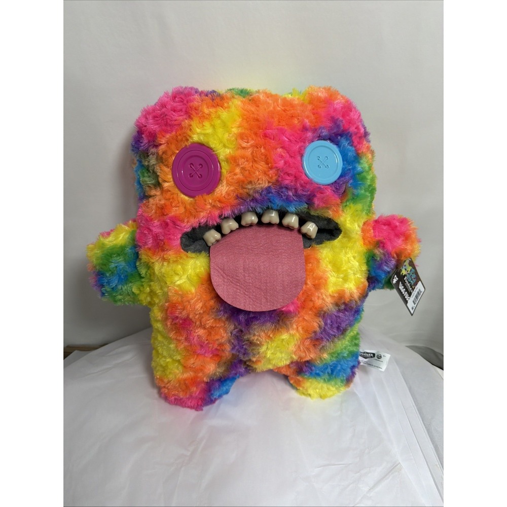 BIGG FUGGLER Fugg Oogah Boogah Big‎ 18" Rainbow Plush Spin Master Tie-dye w/ Tag